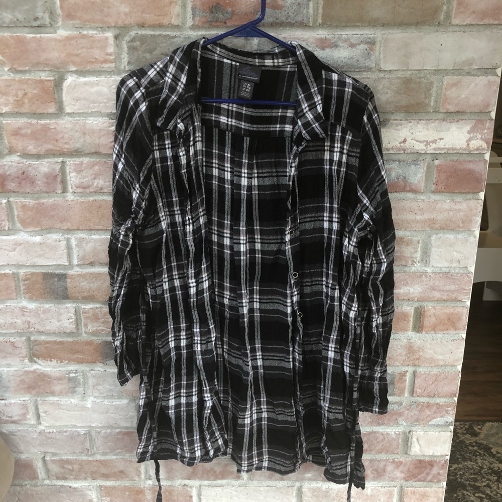 Oh Baby Motherhood Maternity Plaid shirt XL